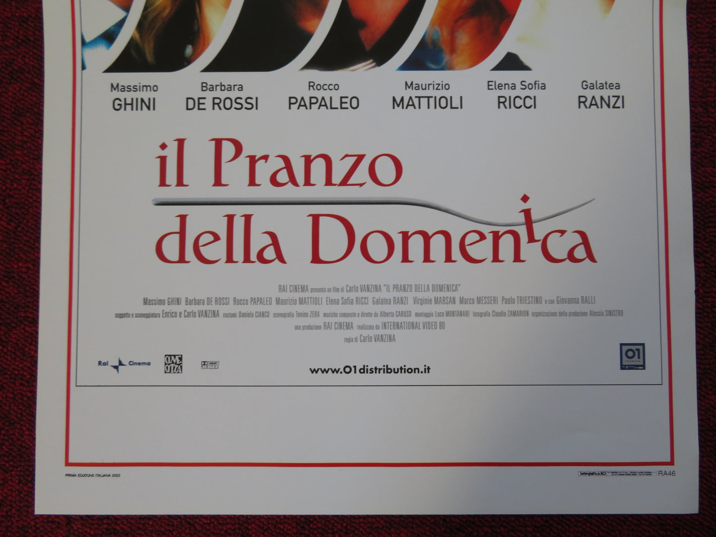 IL PRANZO DELLA DOMENICA ITALIAN LOCANDINA (27.5"x13") POSTER M. GHINI 2003