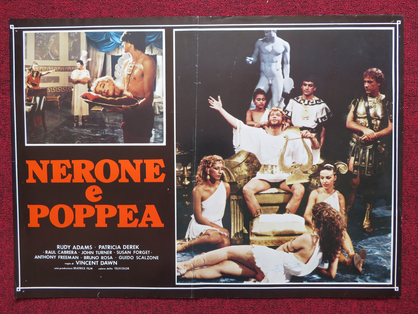 NERONE E POPPEA -A FOTOBUSTA POSTER RUDY ADAMS PATRICIA DEREK 1982