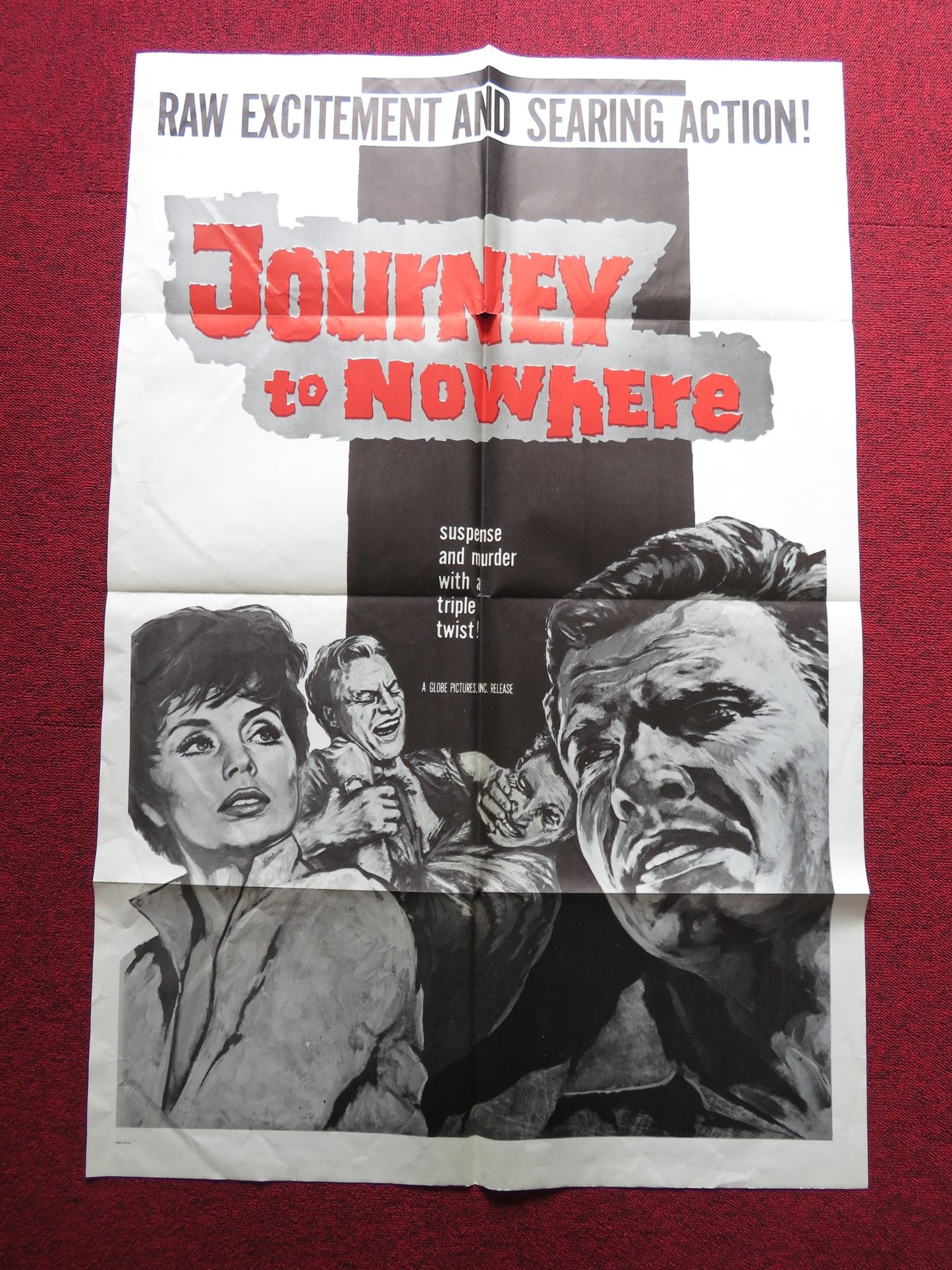 MURDER BY AGREEMENT FOLDED US ONE SHEET POSTER TONY WRIGHT SONJA ZIEMANN 1965