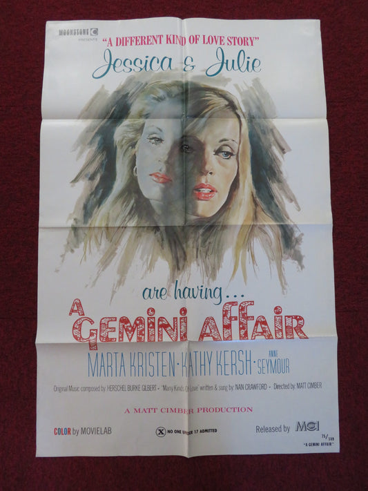 GEMINI AFFAIR FOLDED US ONE SHEET POSTER MARTA KRISTEN KATHY KERSH 1975