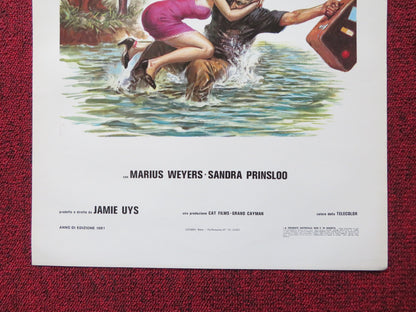 THE GODS MUST BE CRAZY- B ITALIAN LOCANDINA POSTER MARIUS WEYERS 1980