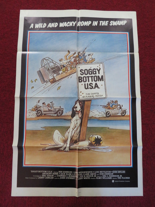 SOGGY BOTTOM U.S.A. FOLDED US ONE SHEET POSTER BEN JOHNSON ANN WEDGEWORTH 1981