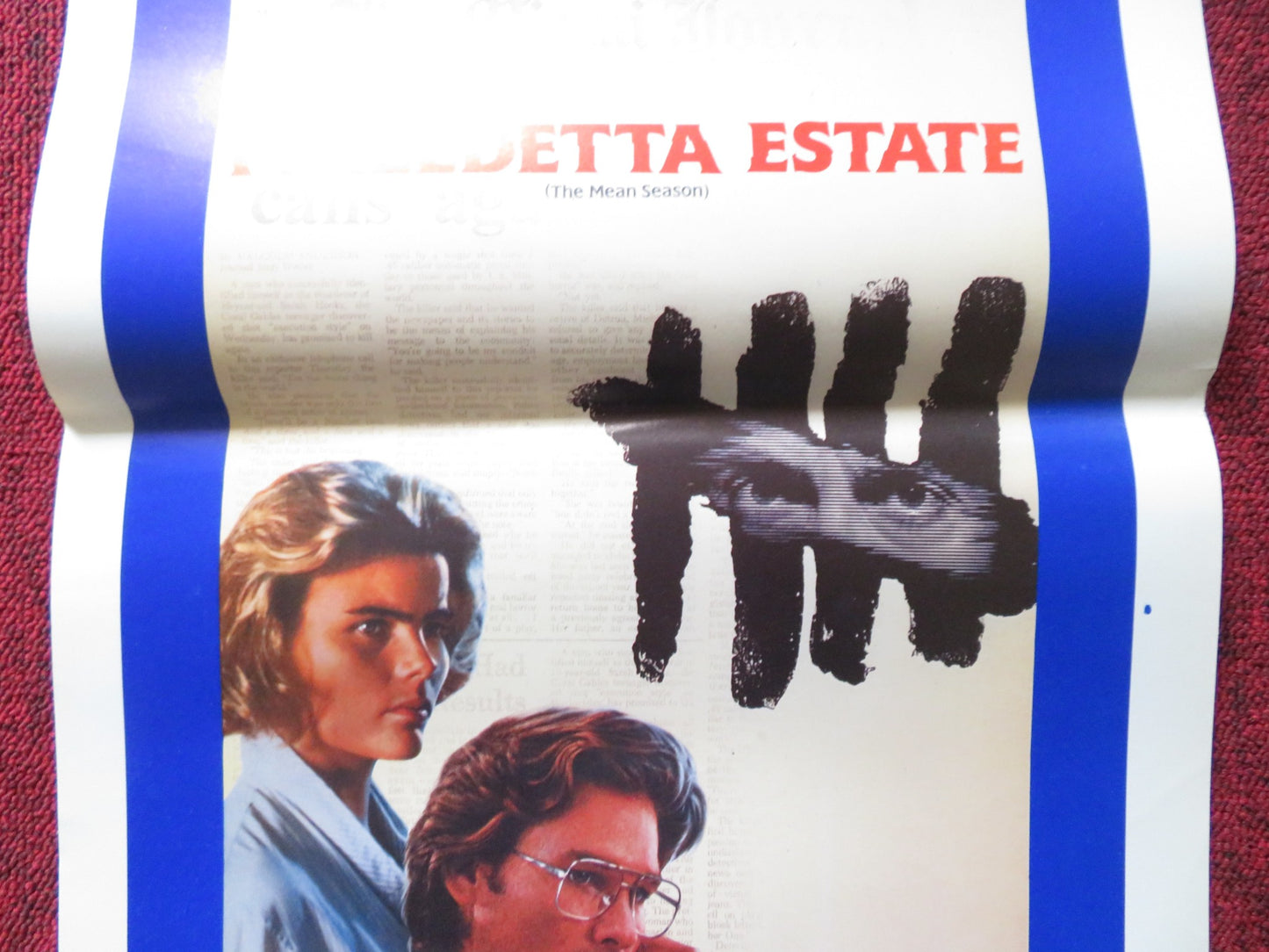 THE MEAN SEASON ITALIAN LOCANDINA POSTER KURT RUSSELL MARIEL HEMINGWAY 1985