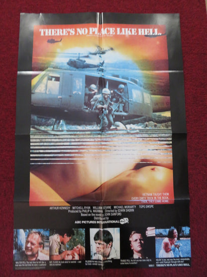 THERE'S NO PLACE LIKE HELL FOLDED US ONE SHEET POSTER ARTHUR KENNEDY 1980