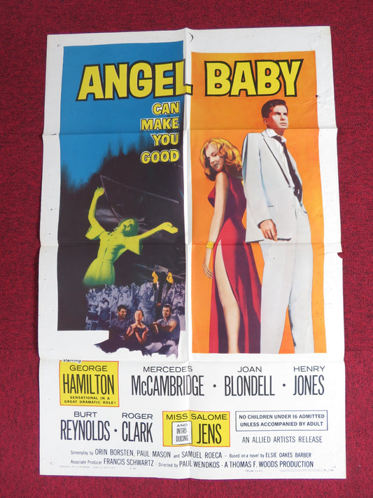 ANGEL BABY FOLDED US ONE SHEET POSTER GEORGE HAMILTON MERCEDES MCCAMBRIDGE 1961