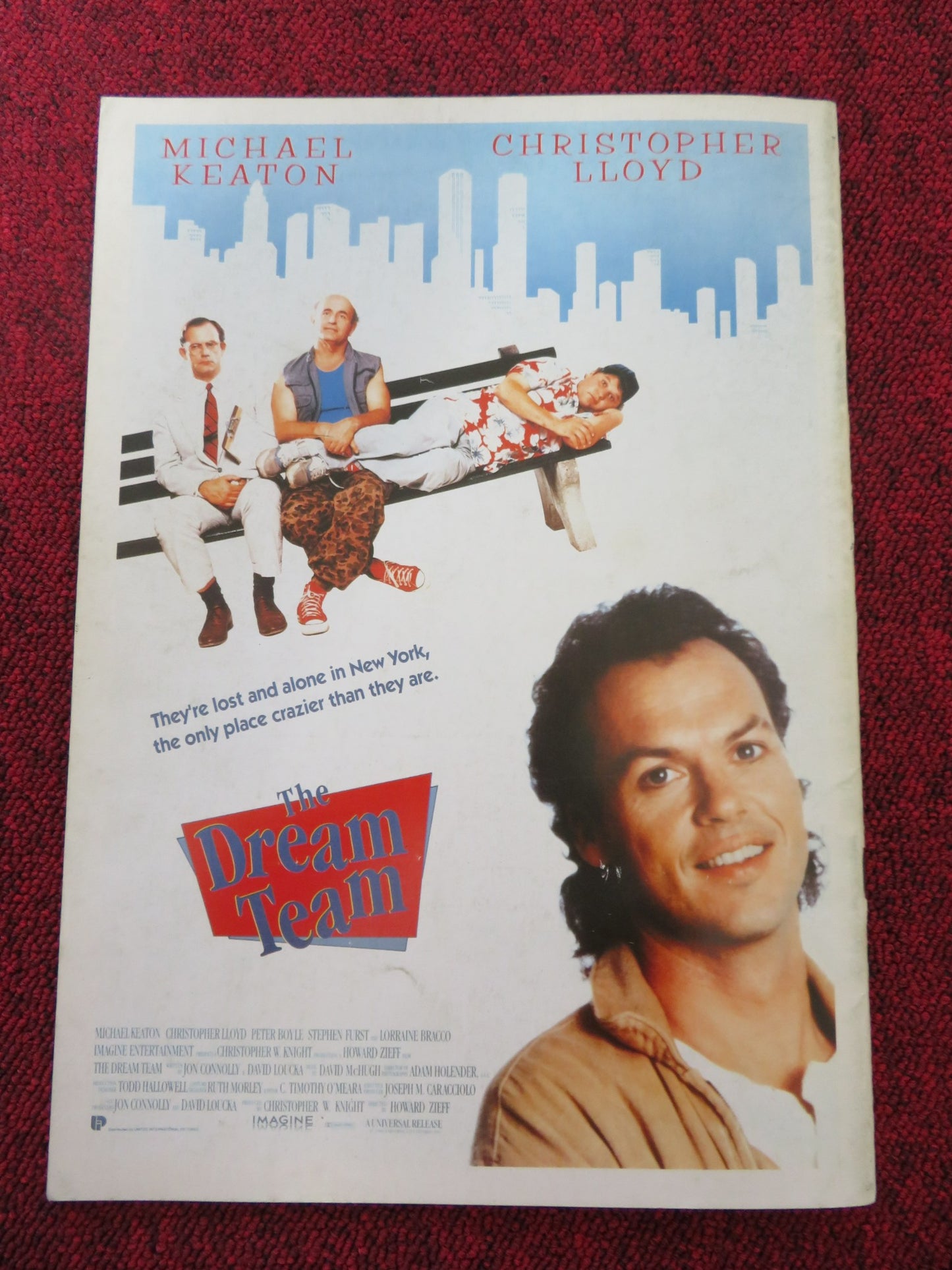 THE DREAM TEAM JAPANESE BROCHURE / PRESS BOOK MICHAEL KEATON C.LLOYD 1989