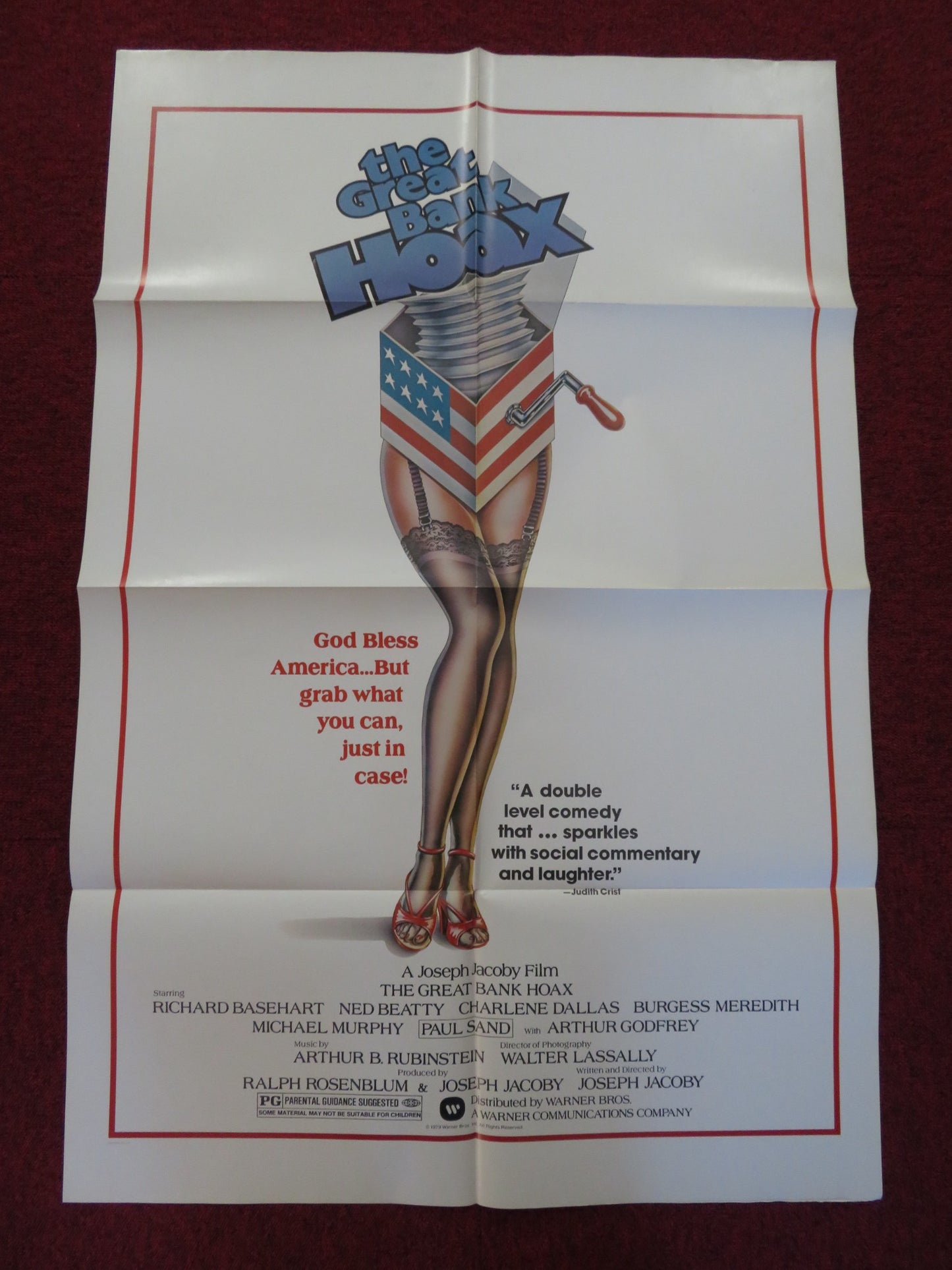 THE GREAT BANK HOAX FOLDED US ONE SHEET POSTER RICHARD BASEHEART NED BEATTY 1979