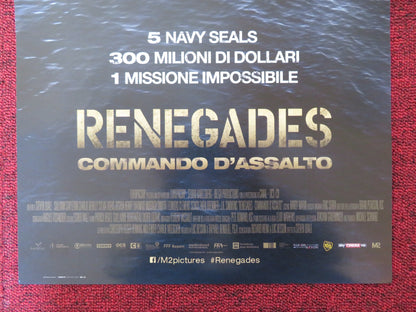 AMERICAN RENEGADES ITALIAN LOCANDINA POSTER J.K SIMMONS SULLIVAN STAPLETON 2017