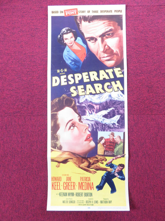 DESPERATE SEARCH US INSERT (14"x 36") POSTER HOWARD KEEL JANE GREER 1953