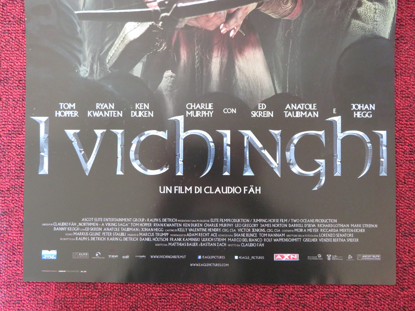 NORTHMEN A VIKING SAGA ITALIAN LOCANDINA POSTER TOM HOPPER RYAN KWANTEN 2014