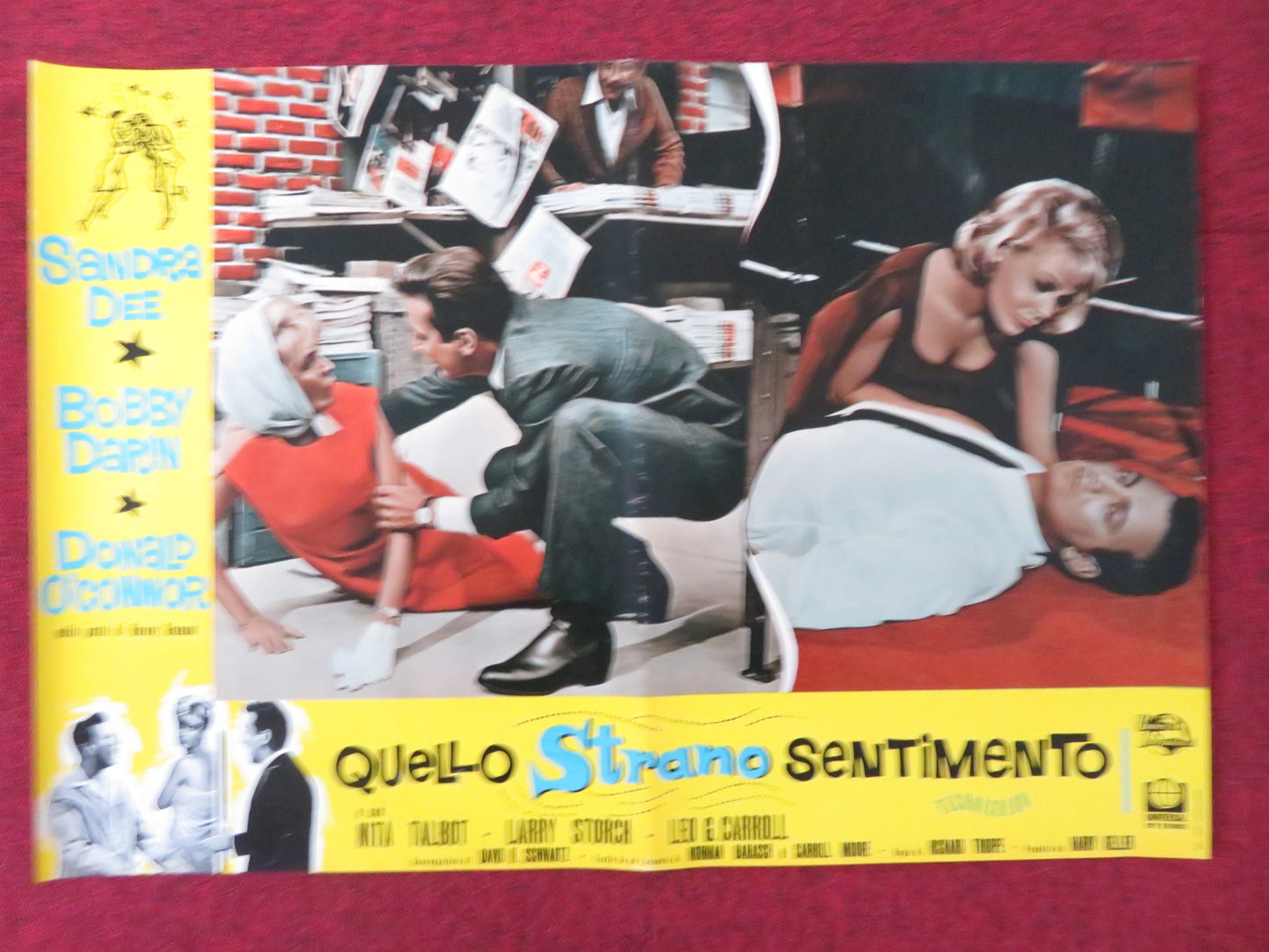 THAT FUNNY FEELING - B ITALIAN FOTOBUSTA POSTER SANDRA DEE BOBBY DARIN 1965