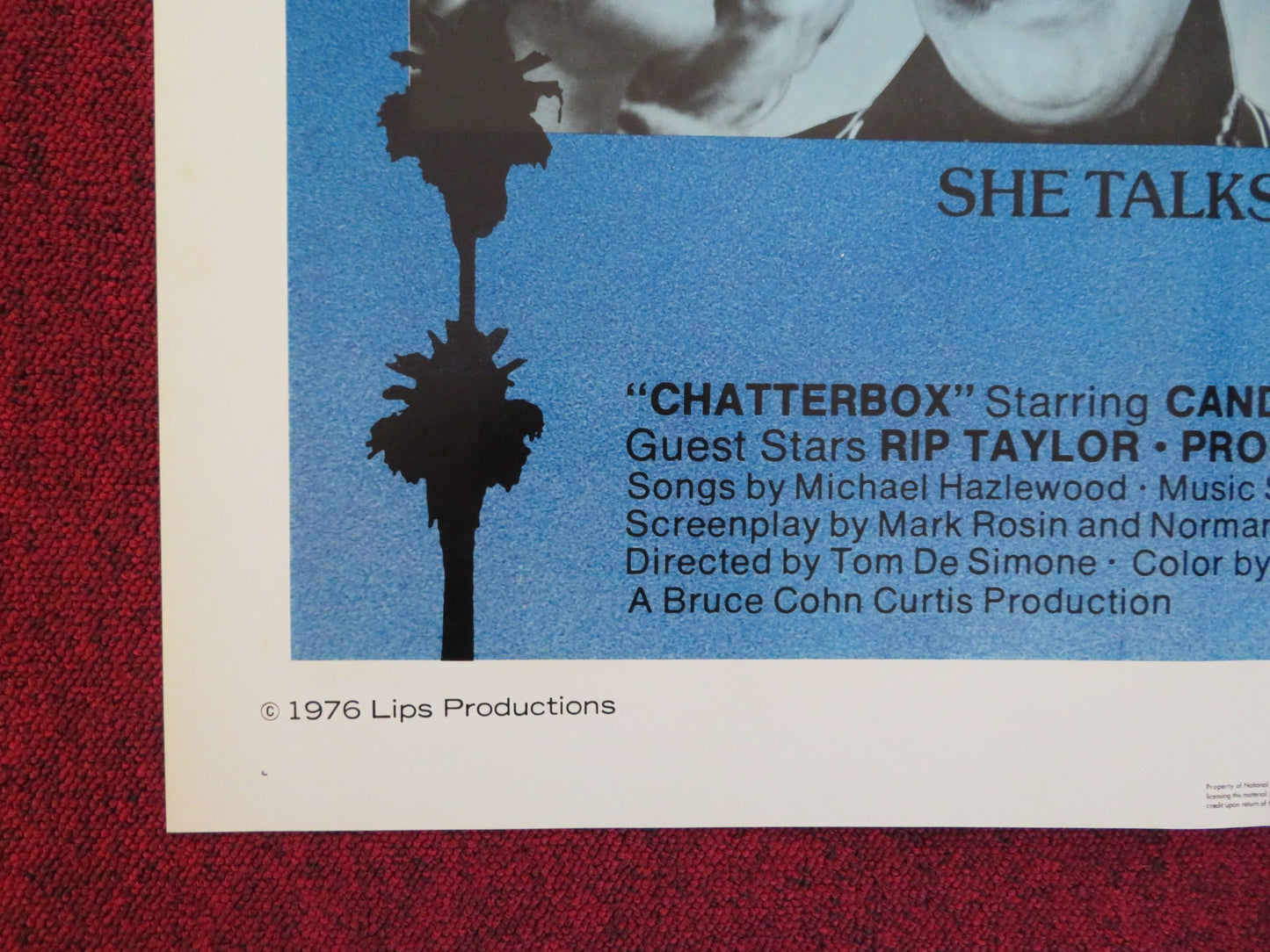 CHATTERBOX! FOLDED US ONE SHEET POSTER CANDICE RIALSON LARRY GELMAN 1977