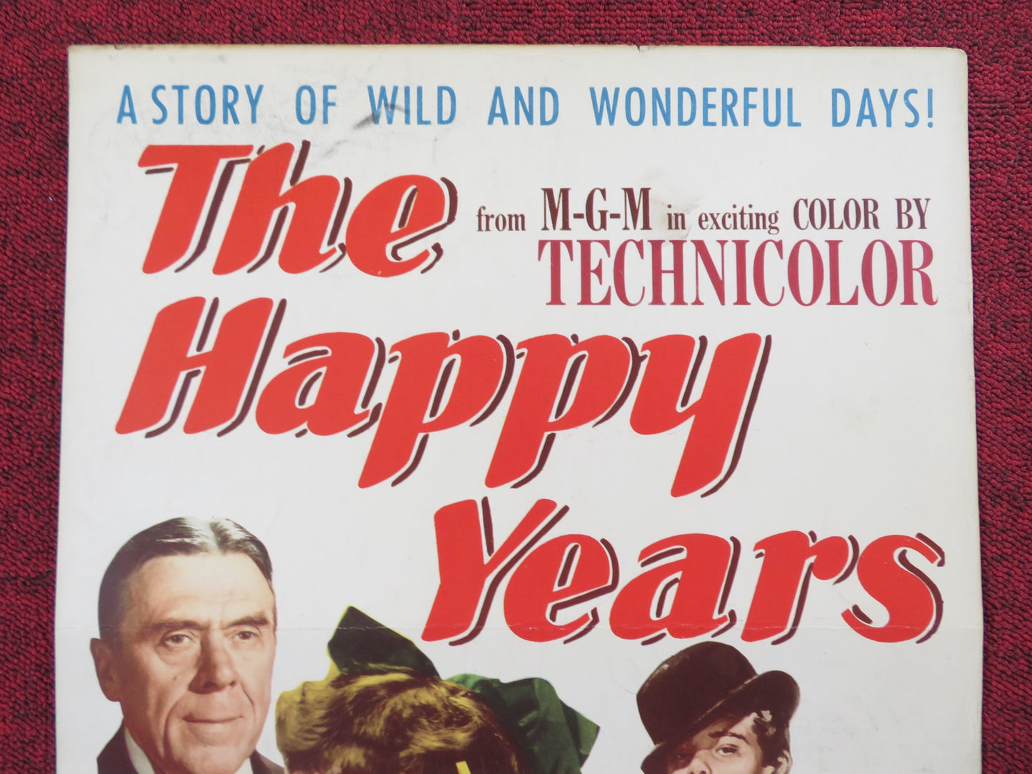 THE HAPPY YEARS US INSERT (14"x 36") POSTER DEAN STOCKWELL DARRYL HICKMAN 1950