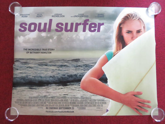 SOUL SURFER UK QUAD (30"x 40") ROLLED POSTER ANNASOPHIA ROBB HELEN HUNT 2011