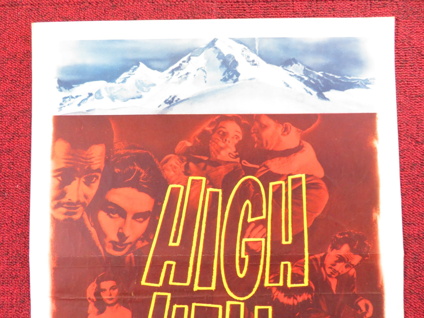 HIGH HELL US INSERT (14"x 36") POSTER JOHN DEREK ELAINE STEWART 1958