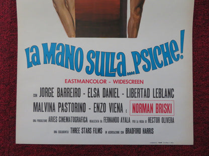 LA MANO SULLA...PSICHE! ITALIAN LOCANDINA POSTER JORGE BARREIRO ELSA DANIEL 1968