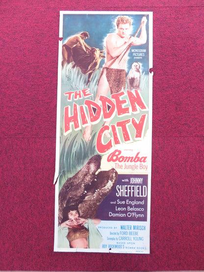 THE HIDDEN CITY US INSERT (14"x 36") POSTER JOHNNY SHEFFIELD SUE ENGLAND 1950