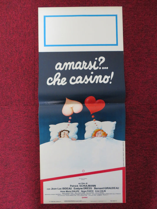 AMARSI? CHE CASINO! ITALIAN LOCANDINA POSTER JEAN-LUC BIDEAU 1979