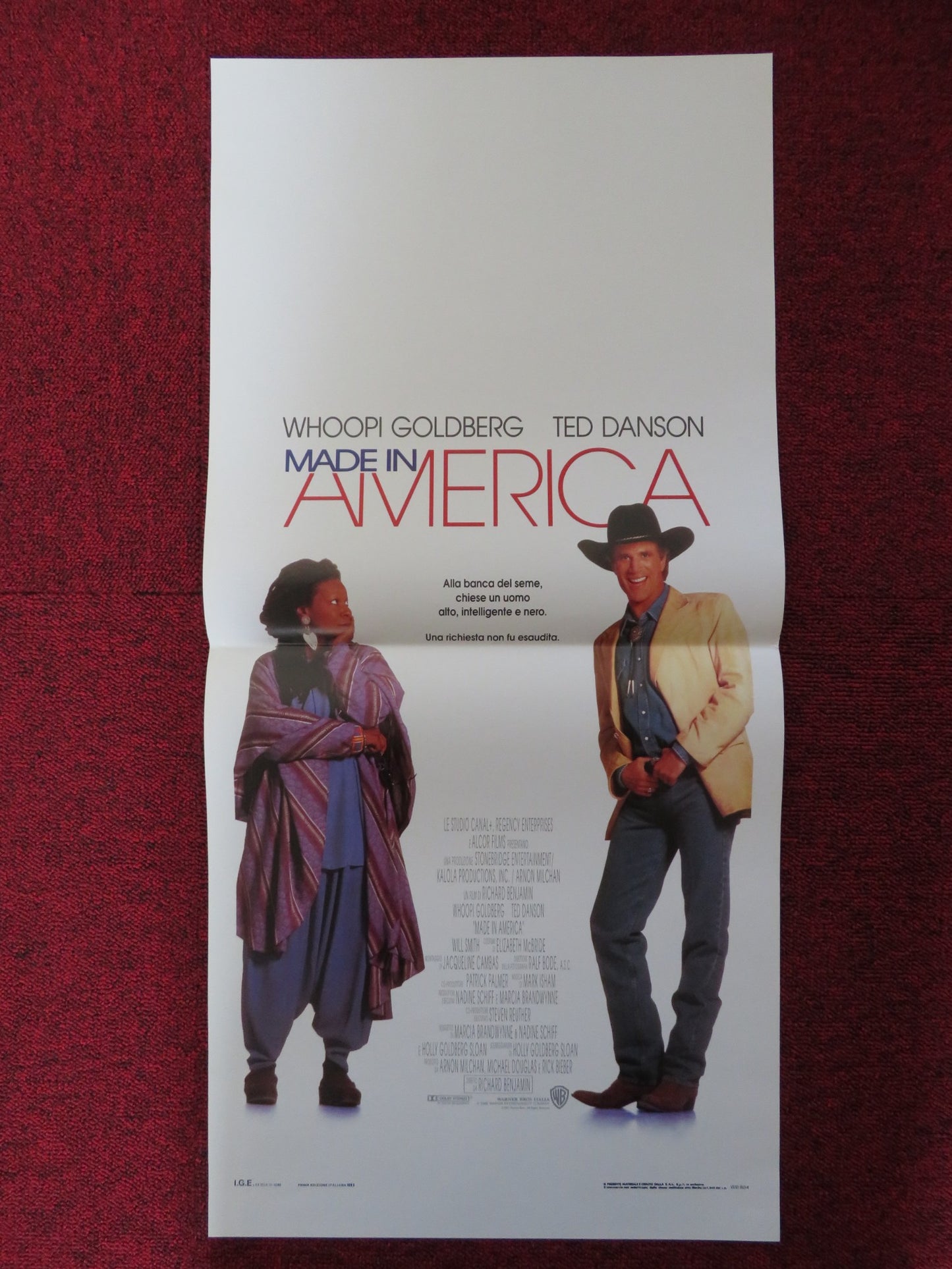 MADE IN AMERICA ITALIAN LOCANDINA POSTER WHOOPI GOLDBERG TED DANSON 1993