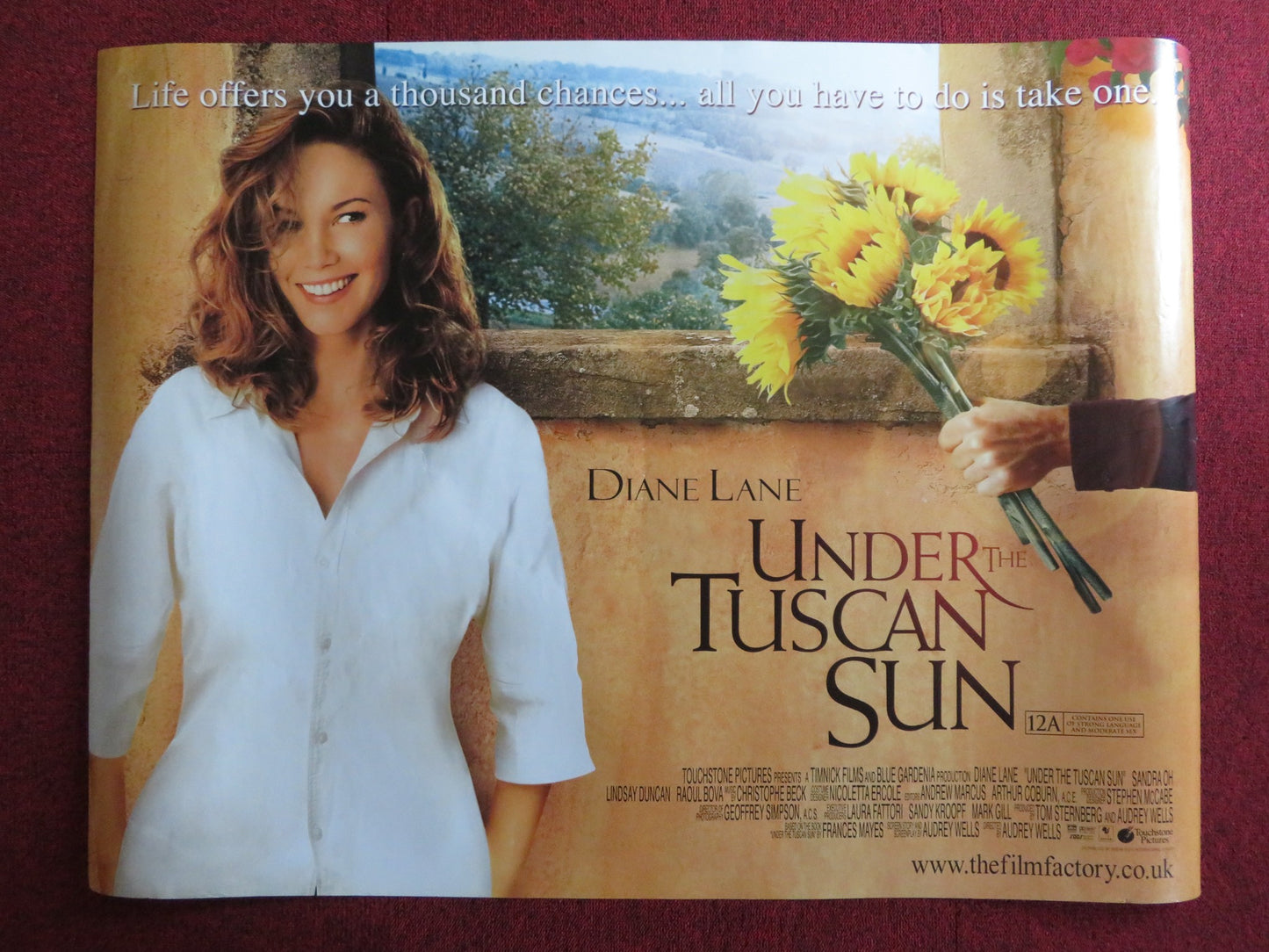 UNDER THE TUSCAN SUN UK QUAD (30"x 40") ROLLED POSTER DIANE LANE SANDRA OH 2003