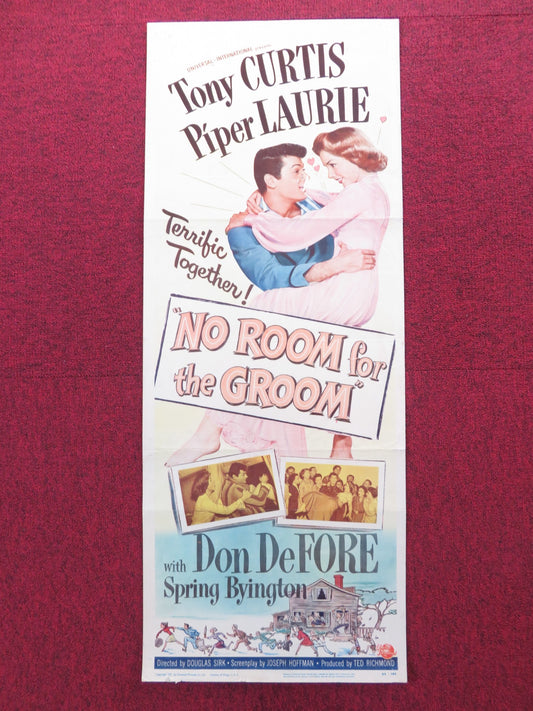 NO ROOM FOR THE GROOM US INSERT (14"x 36") POSTER TONY CURTIS PIPER LAURIE 1952