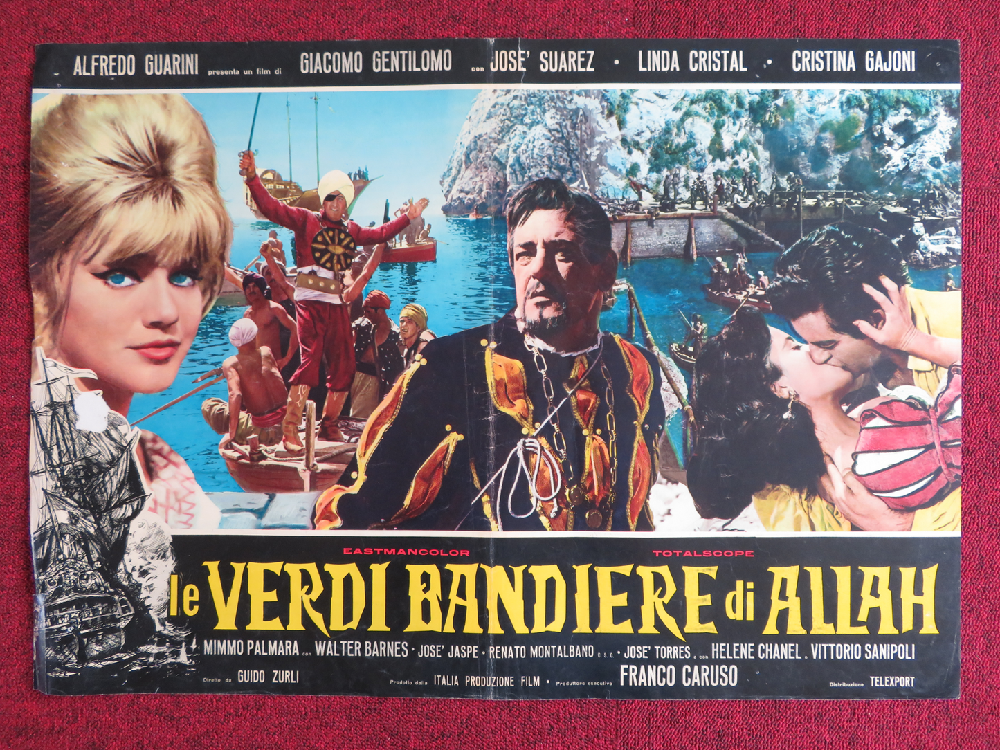 LE VERDI BANDIERE DI ALLAH ITALIAN FOTOBUSTA POSTER JOSE SUAREZ L.CRISTAL 1963