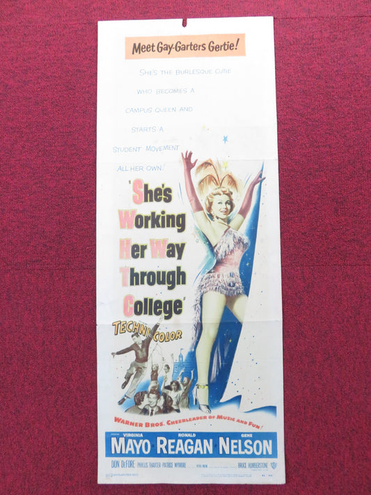 SHE'S WORKING HER WAY THROUGH COLLEGE US INSERT (14"x 36") POSTER MAYO 1952