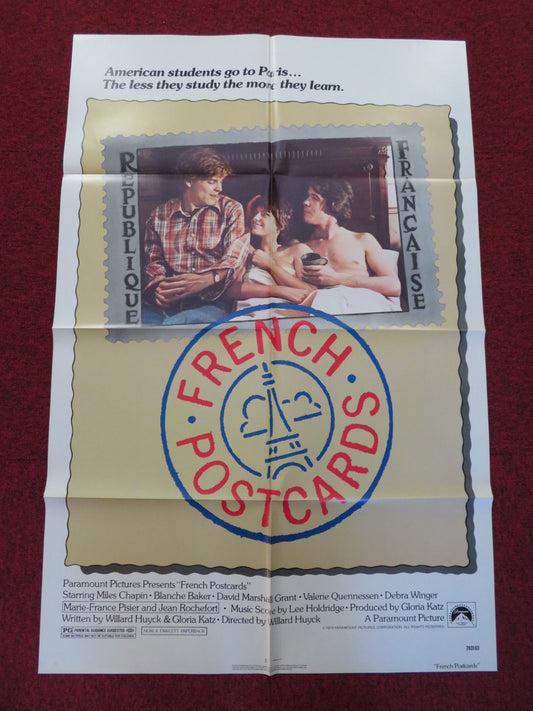 FRENCH POSTCARDS FOLDED US ONE SHEET POSTER MILES CHAPIN BLANCHE BAKER 1979