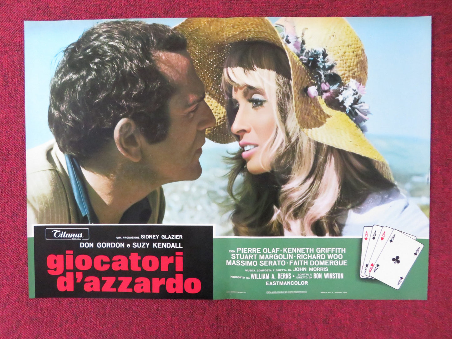 THE GAMBLERS - A ITALIAN FOTOBUSTA POSTER DON GORDON SUZY KENDALL 1970