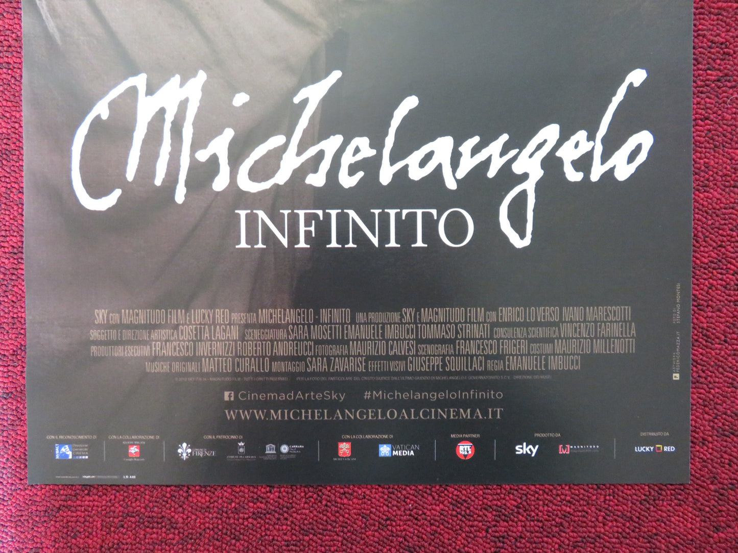 MICHELANGELO INFINITO ITALIAN LOCANDINA POSTER ENRICO LO VERSO 2017