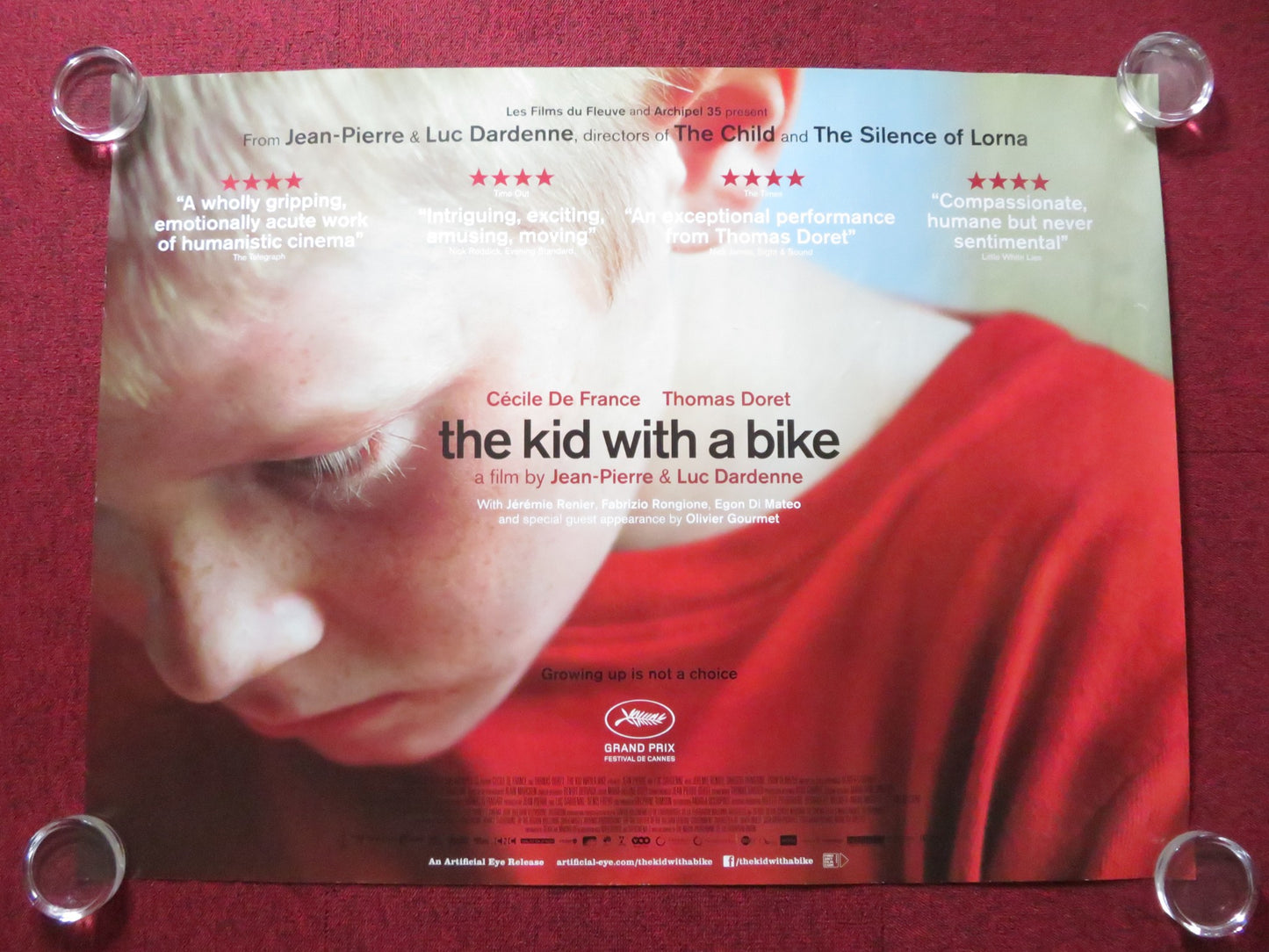 THE KID WITH A BIKE- B UK QUAD (30"x 40") ROLLED POSTER THOMAS DORET 2011