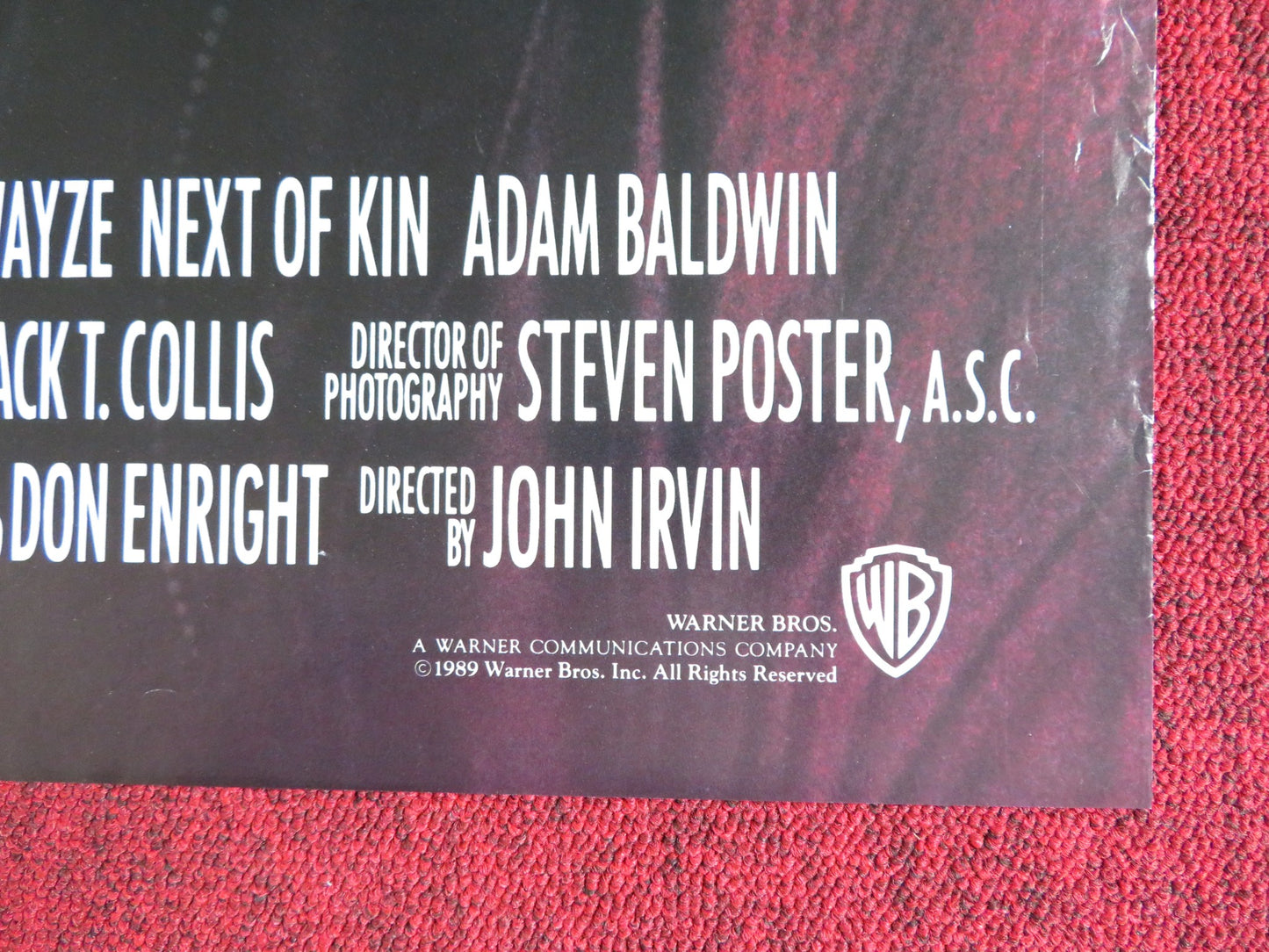 NEXT OF KIN FOLDED US ONE SHEET POSTER PATRICK SWAYZE LIAM NEESON 1989