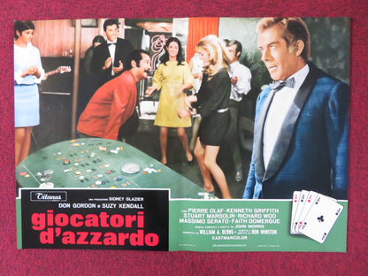 THE GAMBLERS - B ITALIAN FOTOBUSTA POSTER DON GORDON SUZY KENDALL 1970