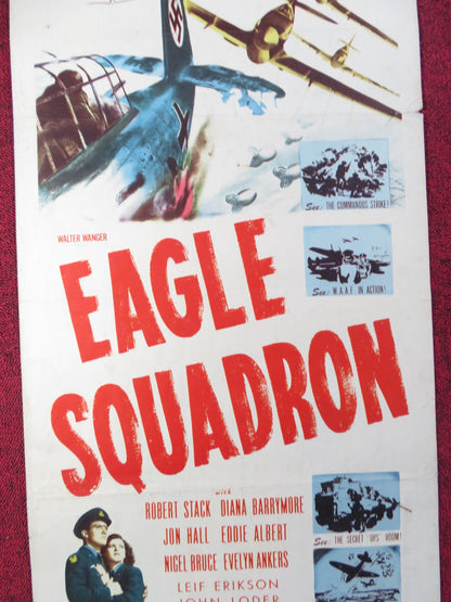 EAGLE SQUADRON US INSERT (14"x 36") POSTER ROBERT STACK DIANA BARRYMORE R1948