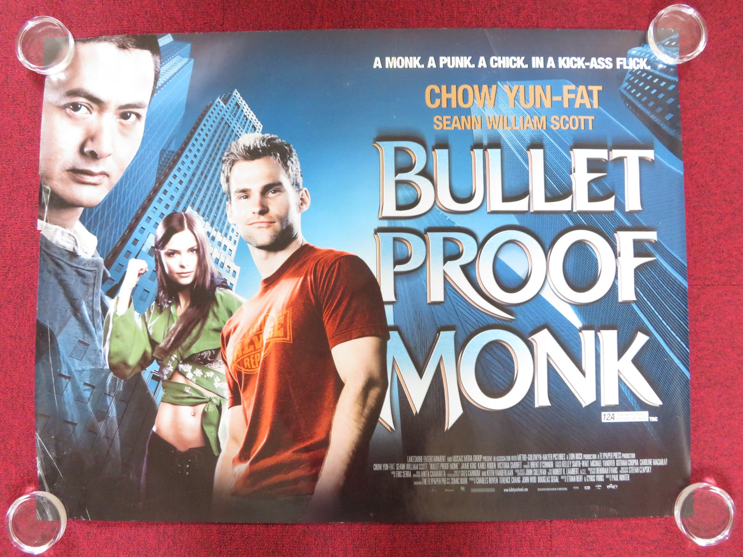 BULLETPROOF MONK UK QUAD ROLLED POSTER CHOW YUN-FAT SEANN WILLIAM SCOTT 2003