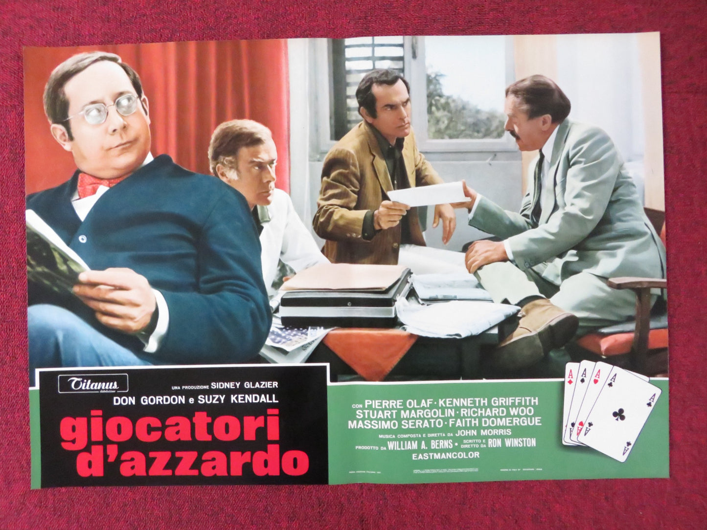 THE GAMBLERS - D ITALIAN FOTOBUSTA POSTER DON GORDON SUZY KENDALL 1970