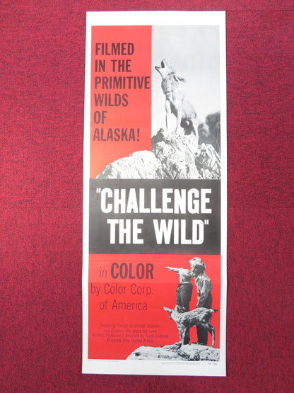 CHALLENGE THE WILD US INSERT (14"x 36") POSTER GEORGE GRAHAM SHEILAH GRAHAM 1954