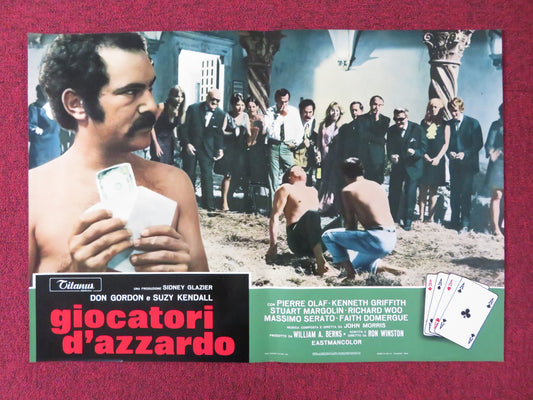 THE GAMBLERS - E ITALIAN FOTOBUSTA POSTER DON GORDON SUZY KENDALL 1970