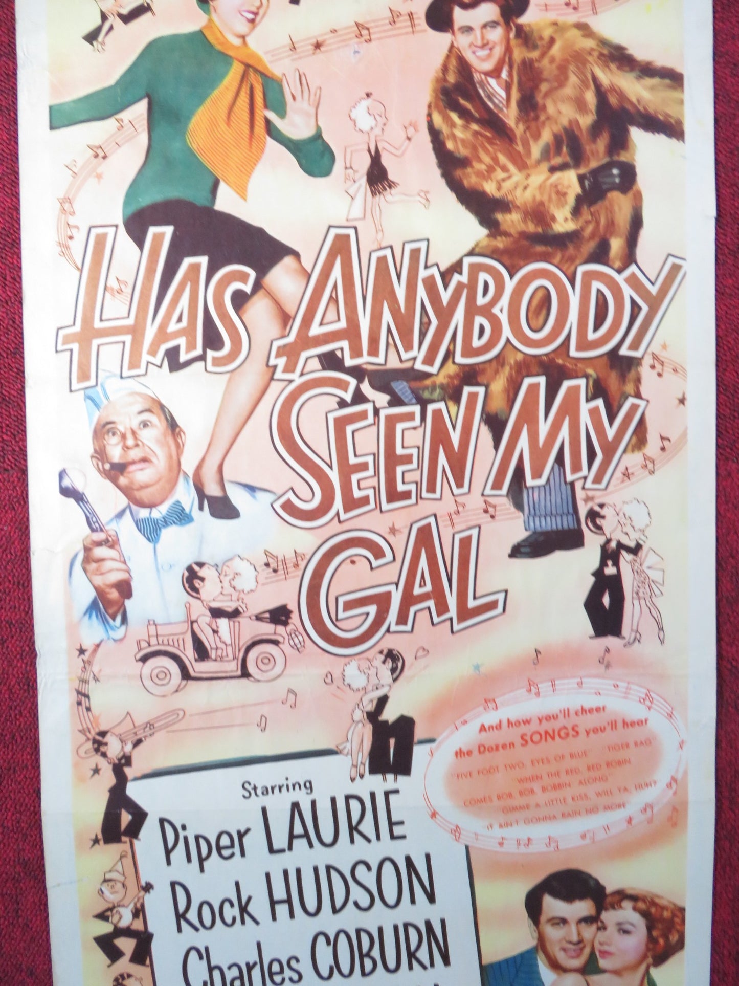 HAS ANYBODY SEEN MY GAL US INSERT (14"x 36") POSTER PIPER LAURIE R. HUDSON 1952