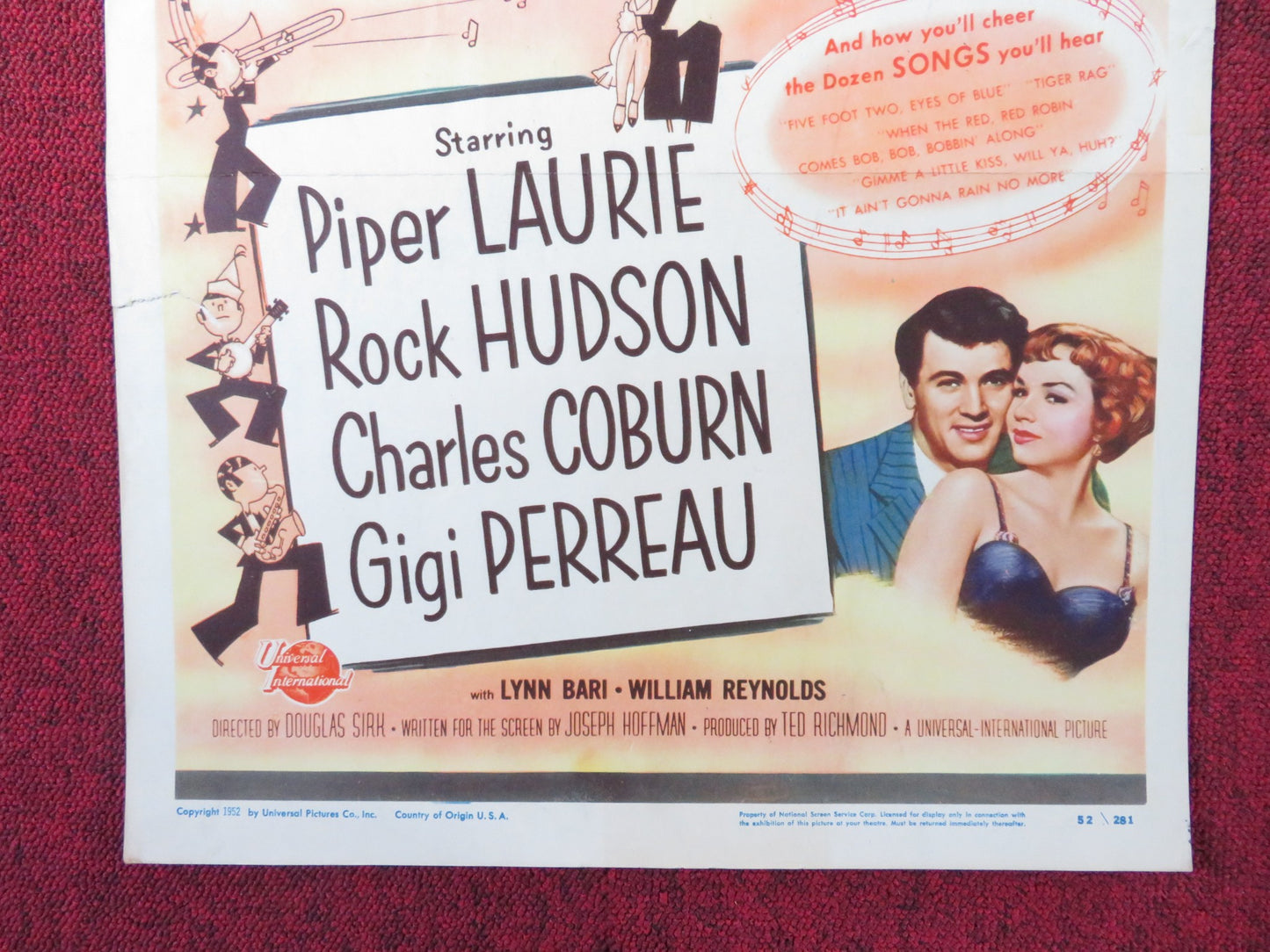 HAS ANYBODY SEEN MY GAL US INSERT (14"x 36") POSTER PIPER LAURIE R. HUDSON 1952