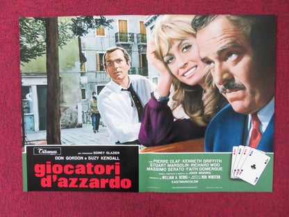 THE GAMBLERS - F ITALIAN FOTOBUSTA POSTER DON GORDON SUZY KENDALL 1970