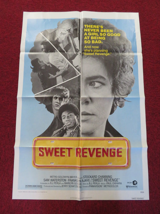 SWEET REVENGE FOLDED US ONE SHEET POSTER STOCKARD CHANNING SAM WATERSTON 1977