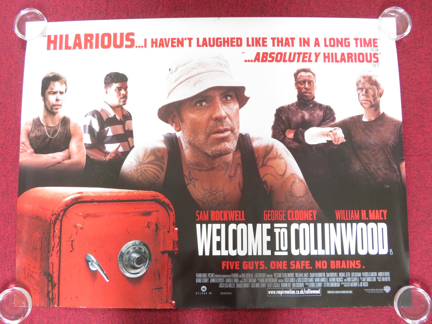 WELCOME TO COLLINWOOD UK QUAD ROLLED POSTER GEORGE CLOONEY SAM ROCKWELL 2002