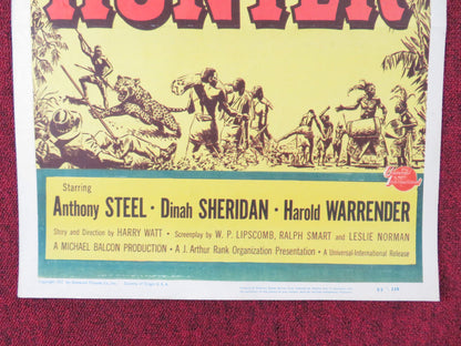 IVORY HUNTER US INSERT (14"x 36") POSTER ANTHONY STEEL DINAH SHERIDAN 1952