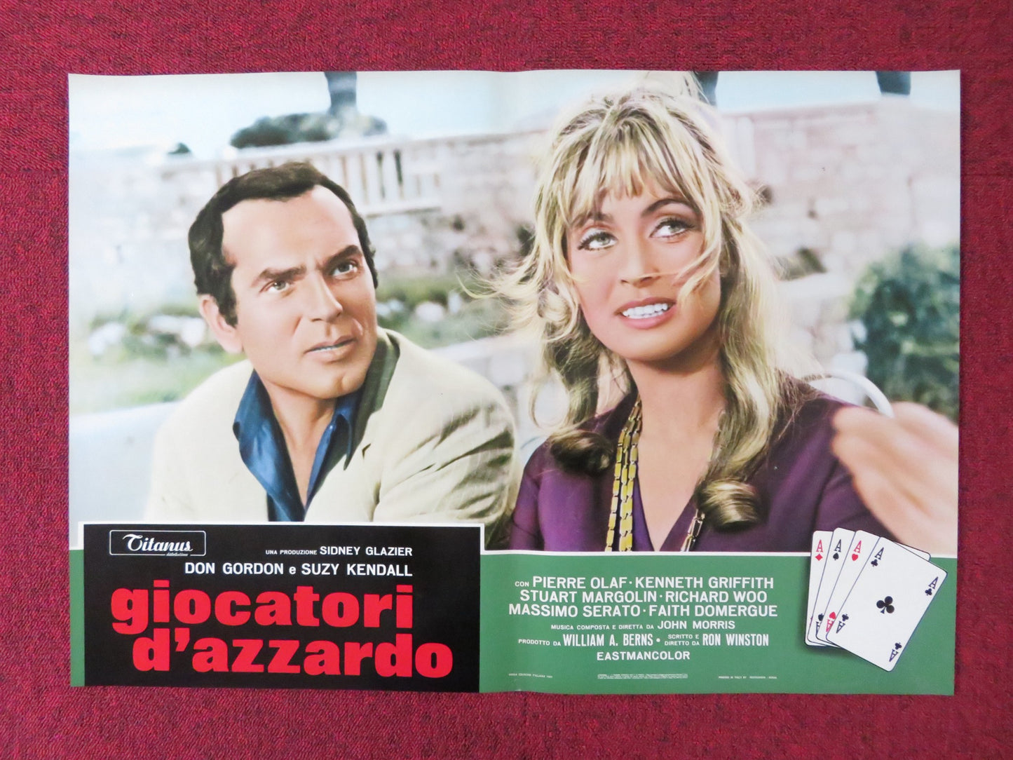 THE GAMBLERS - H ITALIAN FOTOBUSTA POSTER DON GORDON SUZY KENDALL 1970