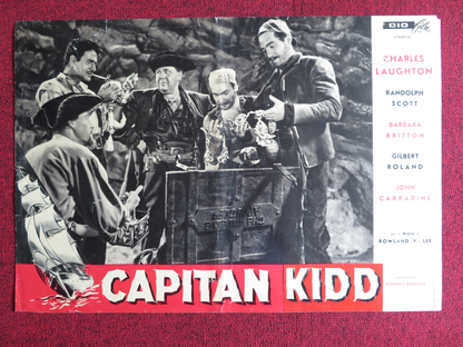 CAPTAIN KIDD ITALIAN FOTOBUSTA POSTER CHARLES LAUGHTON RANDOLPH SCOTT 1945