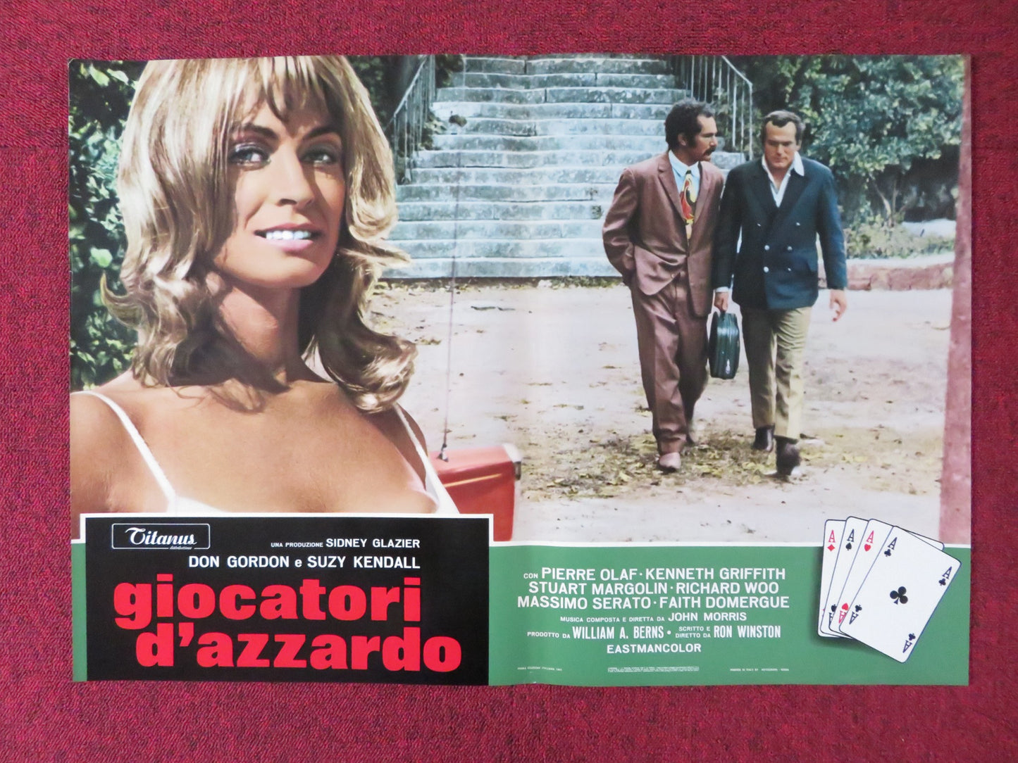 THE GAMBLERS - I ITALIAN FOTOBUSTA POSTER DON GORDON SUZY KENDALL 1970