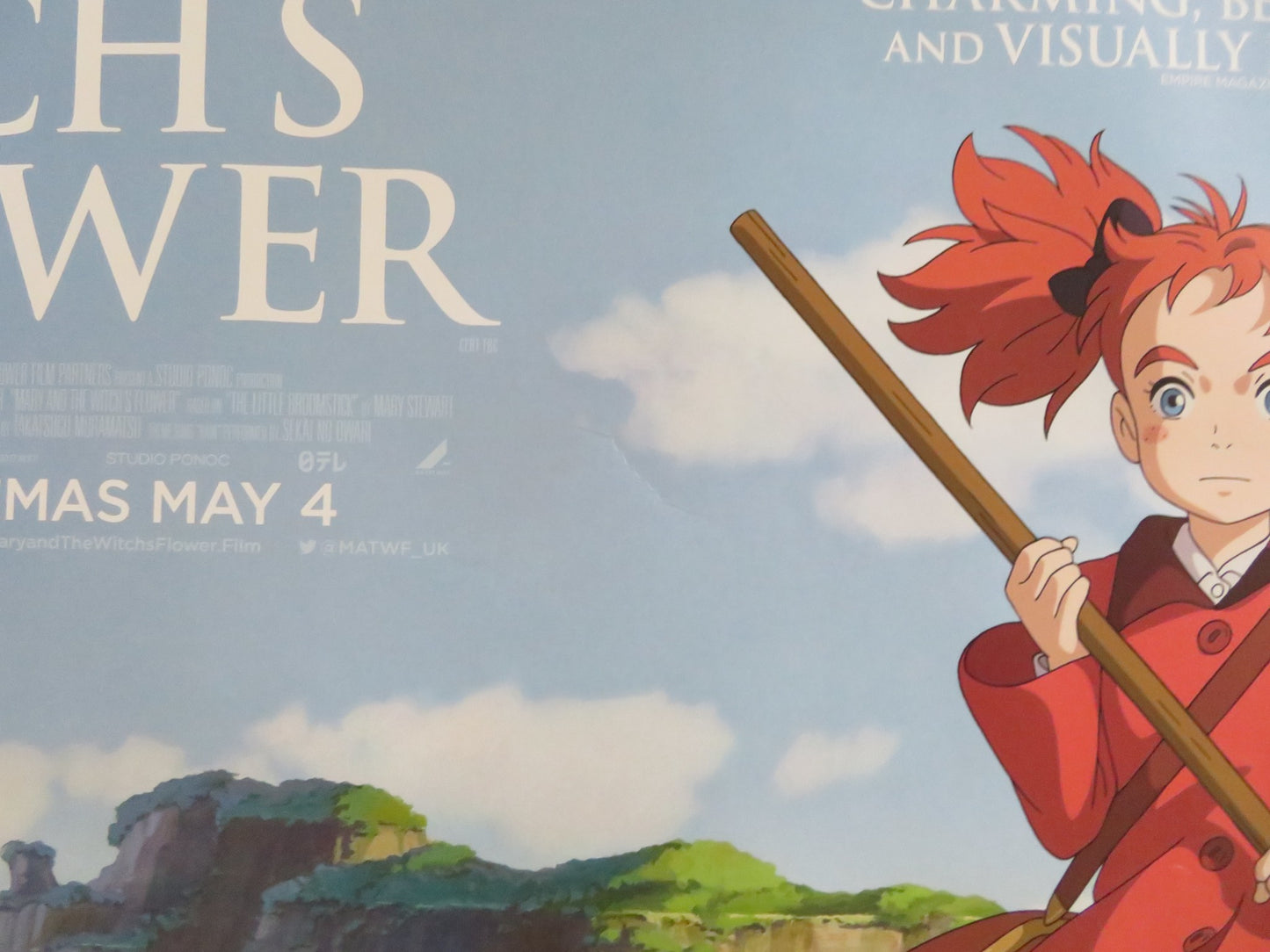 MARY AND THE WITCH'S FLOWER UK QUAD (30"x 40") ROLLED POSTER HANA SUGISASKI 2017