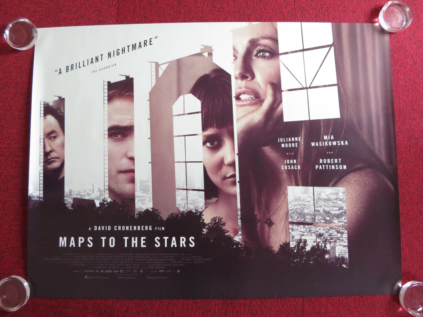 MAPS TO THE STARS UK QUAD (30"x 40") ROLLED POSTER  CRONENBERG J. MOORE 2014