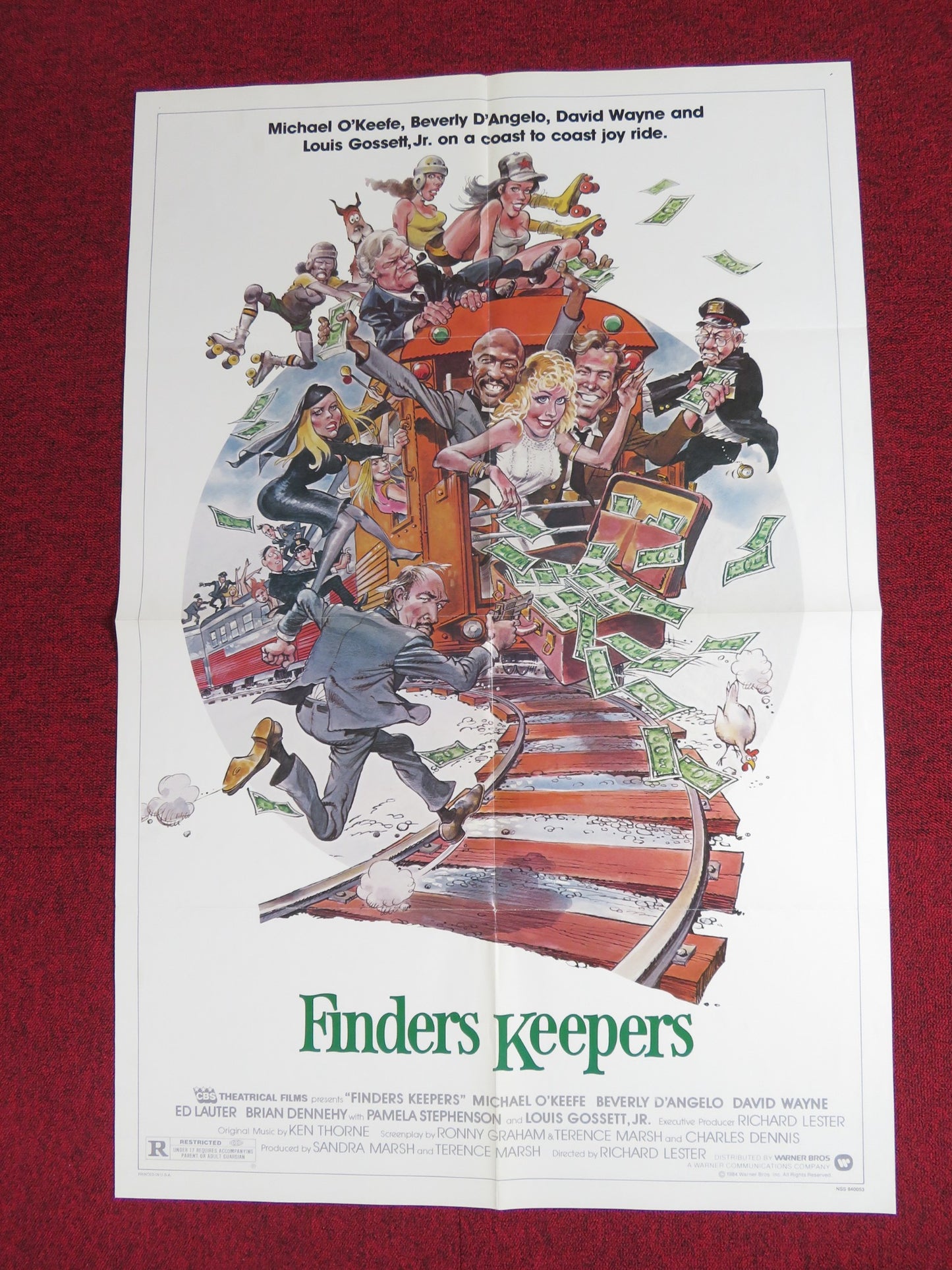 FINDERS KEEPERS FOLDED US ONE SHEET POSTER MICHAEL O'KEEFE BEVERLY D'ANGELO 1984